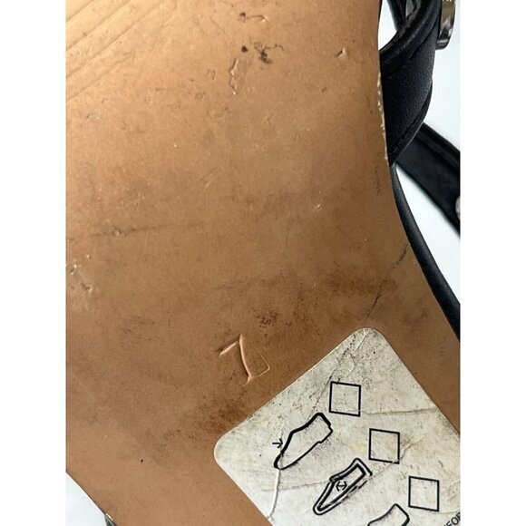 ASOS DESIGN Womens Harlow studded blocked heeled sandals in black US SIZE 7 - Picture 3 of 12